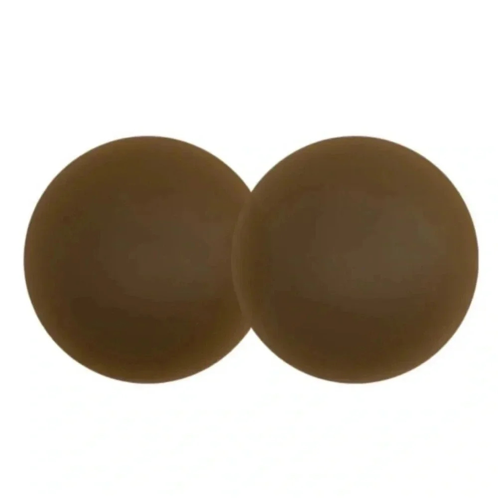 Sticky Adhesive Silicone Nipple Pasties - Reusable Nipple Covers (Dark Coffee)